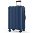 thumbnail image 1 of Hardside Expandable Spinner Luggage, 24" Checked Suitcase, Navy Blue, 1 of 8