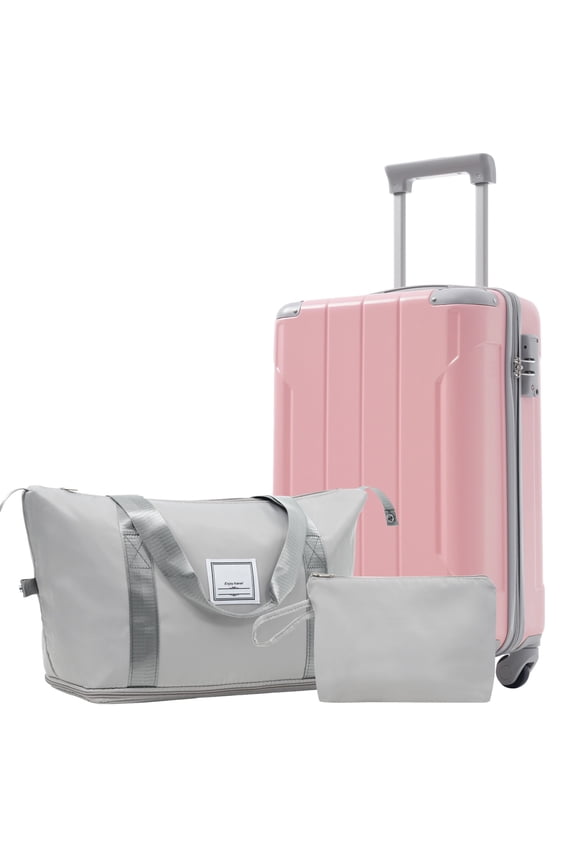 Hardside Luggage 20 Inch Carry On Luggage Set 3 Piece with Spinner Wheels, Lightweight Hardshell ABS Suitcase for Weedend Getaways, Business Travel,Hardside Carry On Luggage