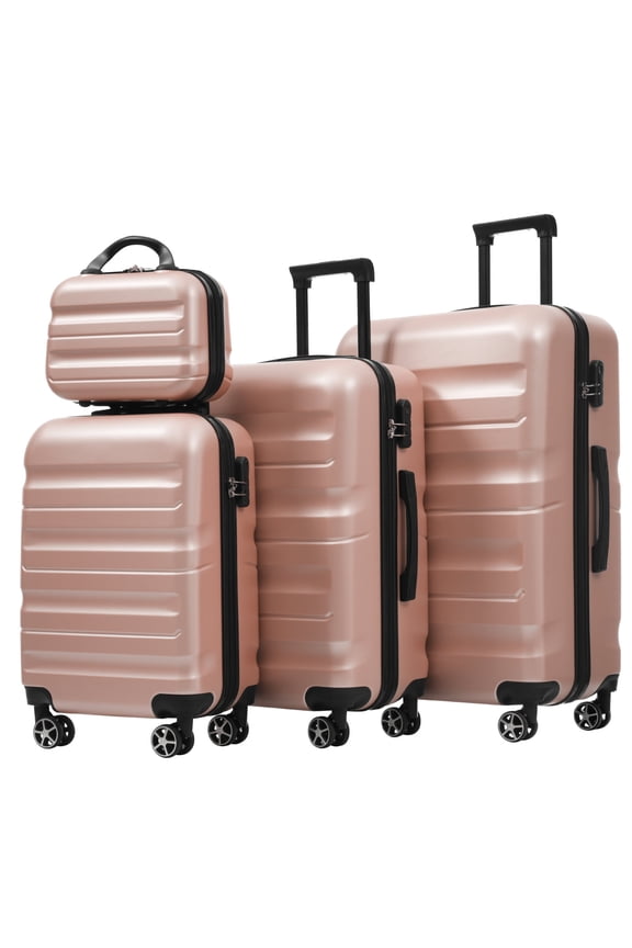 Hardside Luggage Hardshell ABS Luggage Set - Lightweight & Durable Suitcases with Dual Spinner Wheels, Carry-On & Check-In Sizes for Travel & Business,Hardside Carry On Luggage