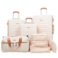 thumbnail image 1 of Hardside Luggage Sets 3 Piece, Hardshell Suitcase TSA Lock Spinner Wheel with Travel Duffle Bag and 4 Packing Cube.Beige, 1 of 9