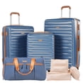 thumbnail image 1 of Hardside Luggage Sets 3 Piece, Hardshell Suitcase TSA Lock Spinner Wheel with Travel Duffle Bag and 4 Packing Cube.Blue, 1 of 9