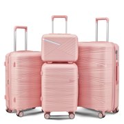 Hardside Luggage Sets of 4, Expandable 25% Storage Space Carry On Luggage for Travel, 14/20/24/28 Inch 4 Pcs Suitcase Set with Aircraft Wheels and TSA Lock, ABS + PP Lightweight Hardshell Suitcases