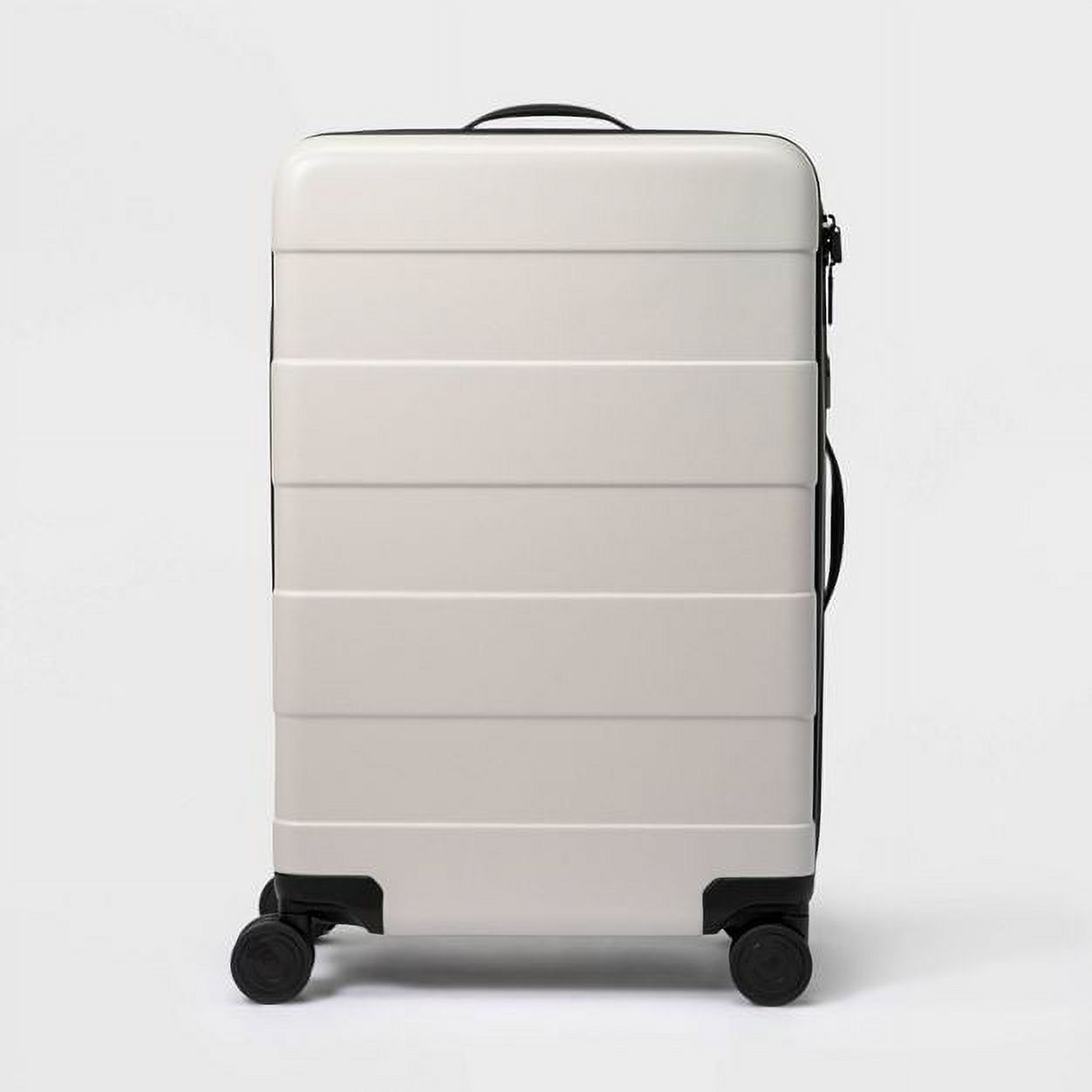 Hardside Medium Checked Spinner Suitcase,Beige