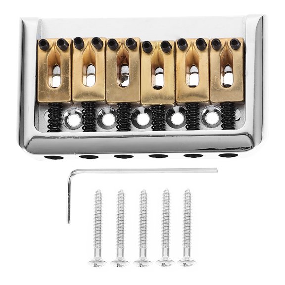 Beaupretty Fixed Bridge for Electric Guitar Multi Color Copper Material with Easy Installation and Mounting Screws