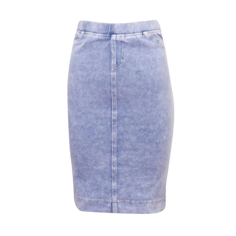 Hardtail denim top pencil skirt