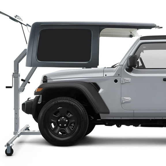 Hardtop Removal Lift Cart Holder Movable Fit for 2018-2026 Jeep Wrangler JL 2/4 door hard top model, Adjustable Height, 99.12 lbs