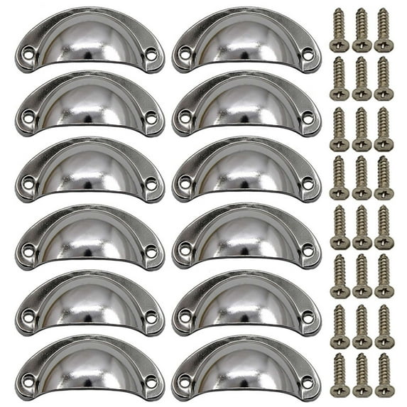 Hardware Adapter Clearance! FNGZ Drawer Handle Old Fashioned Cabinet Door Medicine Cabinet Semicircular Shell Retro Handle, 12Pcs Drawer Handles