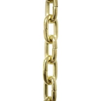 Hardware CH-S53-14-PB-3 | 12 Gauge Decorative Solid Steel Standard Fixture Chain | 3 Foot Increments |Polished Brass Finish
