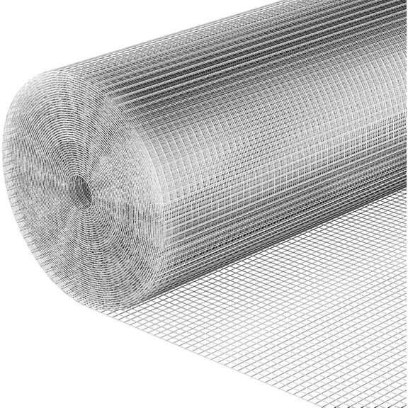Hardware Cloth 1/2 inch 48 x 100 ft Galvanized Chicken Wire Fencing 19 Gauge Heavy Duty Hot Dip Galvanized Wire Fence Roll for Chicken Poultry Coop, Animal, Fencing,Garden Protection