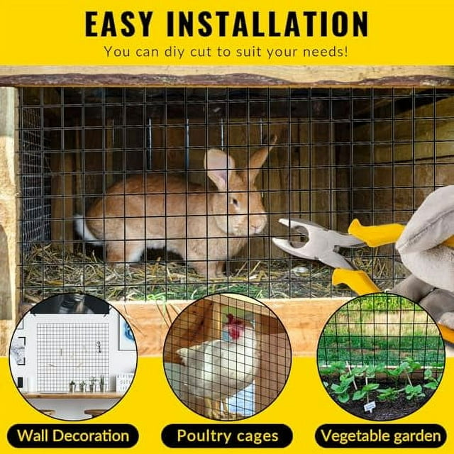 Hardware Cloth 1/2 inch 48 x 100 ft Heavy Duty Black Chicken Wire