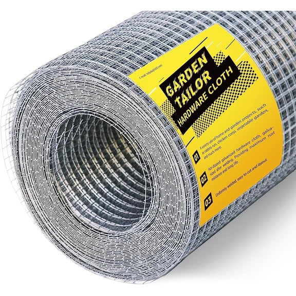 Hardware Cloth 1/4 inch 48 x 100 ft Wire Fencing: Galvanized Welded Garden Fence Roll Square Mesh 23 Gauge Chicken Rabbit Snake Cage Heavy Duty Welding Fencing