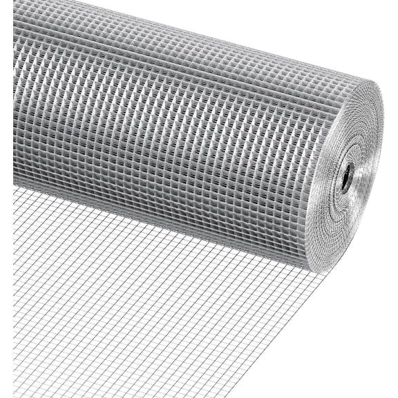 Hardware Cloth, 1/4 inch 48in x 50 ft 23 Gauge, Hot Dipped Galvanized Wire Mesh Roll, Chicken Wire Fencing, Wire Mesh for Rabbit Cages, Garden, Small Rodents