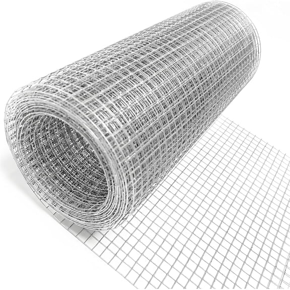 Hardware Cloth 1/4 inch 4inx10ft,Chicken Wire Mesh Fence,Galvanized After Welding 23 Gauge,Wire Mesh Roll Wire Cloth for Chicken Pen/Coop Fences, Garden Fences,Screen Meshs,Poultry Netting Cage
