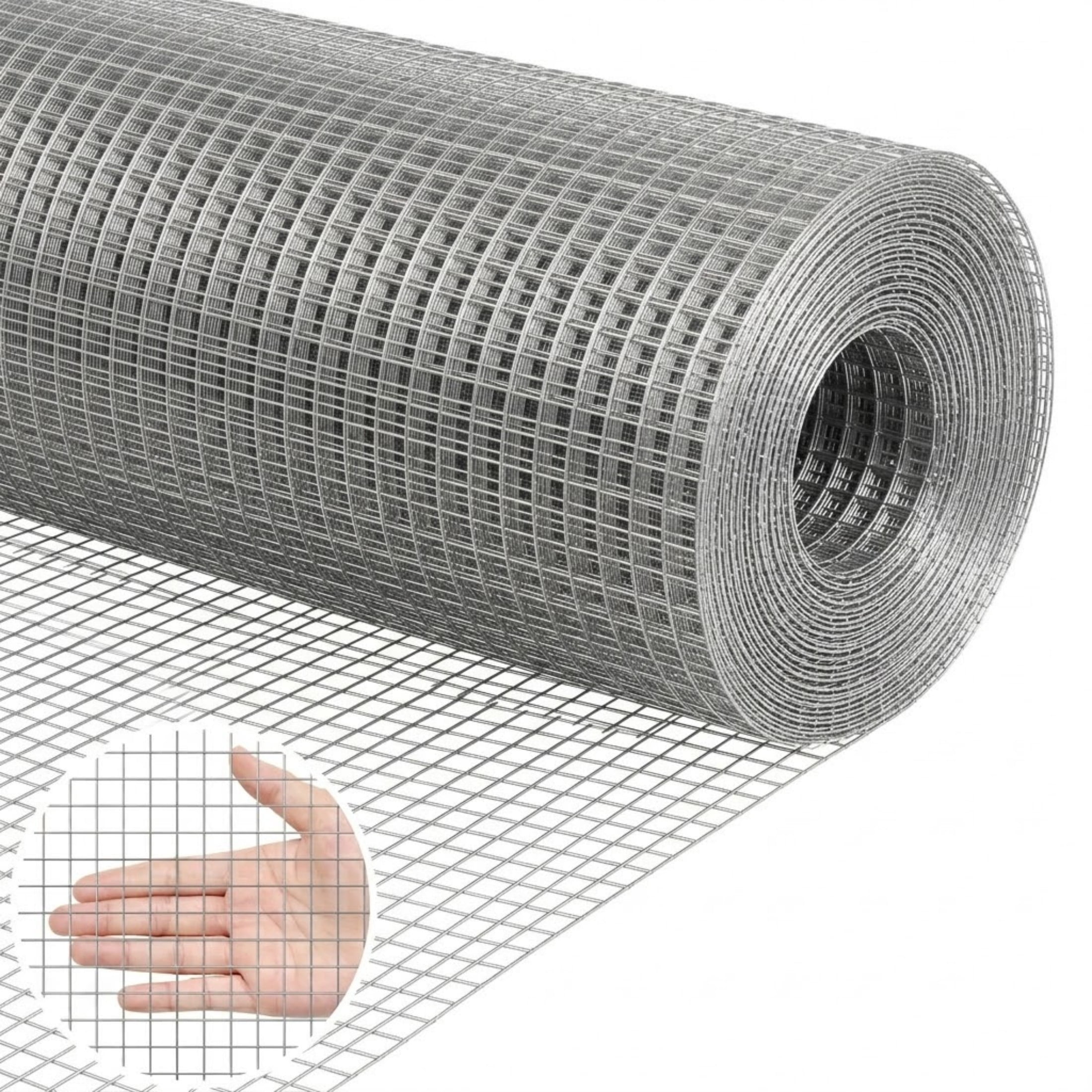 Hardware Cloth, 36" x 100' 1/2 inch 19 Gauge Hot Dipped Galvanized Wire Mesh Roll for Chicken Wire Fencing and Rabbit Cages