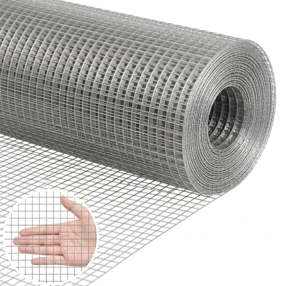 Hardware Cloth, 36" x 100' 1/2 inch 19 Gauge Hot Dipped Galvanized Wire Mesh Roll for Chicken Wire Fencing and Rabbit Cages