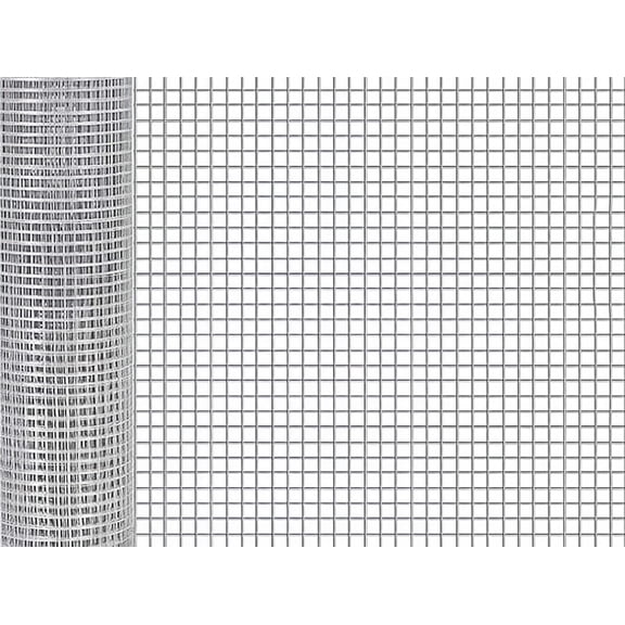 Hardware Cloth 48in x100ft 1 Inch Galvanized, Chicken Rabbit Snake Cage Fence Mesh Roll,Garden Plant Welded Metal Wire Fence,Poultry Animal Netting Cage Screen.
