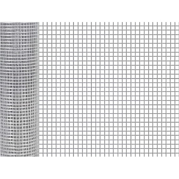 Hardware Cloth 48inx50ft 1/2 Inch Galvanized, Chicken Rabbit Snake cage Wire Fence Mesh Roll,Garden Plant Welded Metal Wire Fence,Poultry Animal Netting cage Screen. (4 x 50FT)