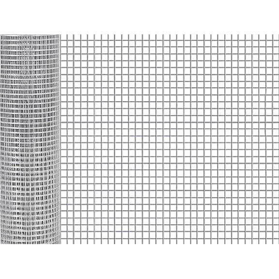 Hardware Cloth 48inx50ft 1/2 Inch Galvanized, Chicken Rabbit Snake cage Wire Fence Mesh Roll,Garden Plant Welded Metal Wire Fence,Poultry Animal Netting cage Screen. (4 x 50FT)