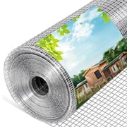 Hardware Cloth,Chicken Wire Fence,1/2 inch 15.7in x 10ft Galvanized Welded Cage Wire for Bird Wire Gopher Wire Rabbit Wire Snake Fence Poultry Netting Cage Screen