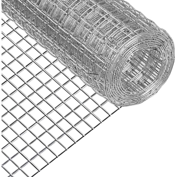 Hardware Cloth,Chicken Wire Fence,1/2 inch 15.7in x 10ft Galvanized Welded Cage Wire for Bird Wire Gopher Wire Rabbit Wire Snake Fence Poultry Netting Cage Screen