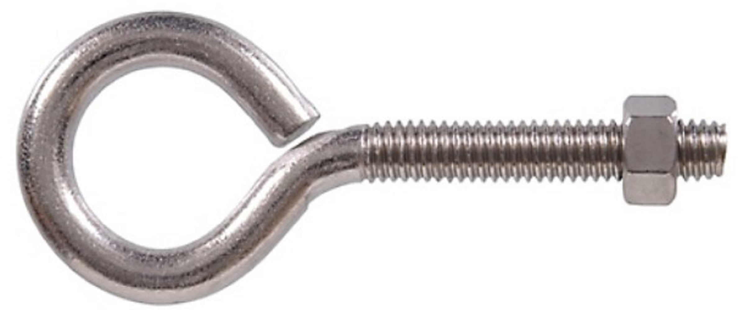 Hardware Essentials 320768 Eye Bolts w/ Hex Nut Stainless Steel 3/8"16