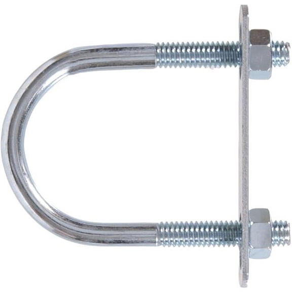 Hardware Essentials 320856 Round Saddle Zinc U-Bolt (5/16" x 3" x 2"), 1-Pc.