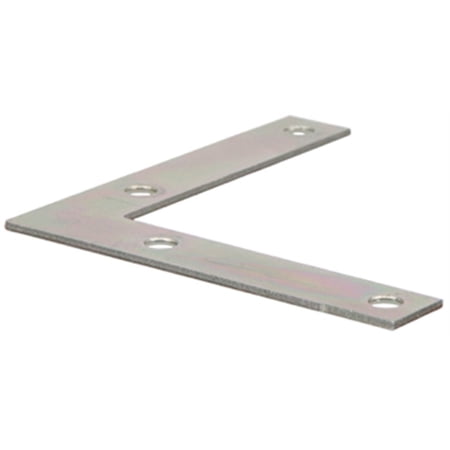 Part 851089 4X3/4 Zinc Plated Flat Corner Iron, by Hillman, Single Item, Great V