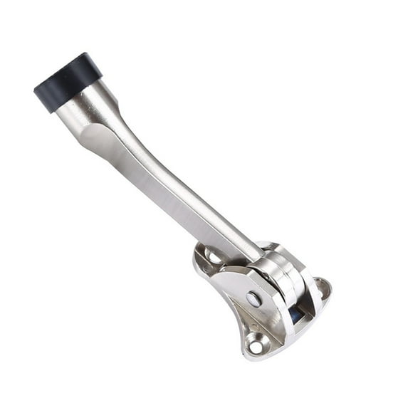 Hardware Heavy Duty Kickdown Door Stop Satin Chromes Metal Non Marking Rubber Foot for Any Door