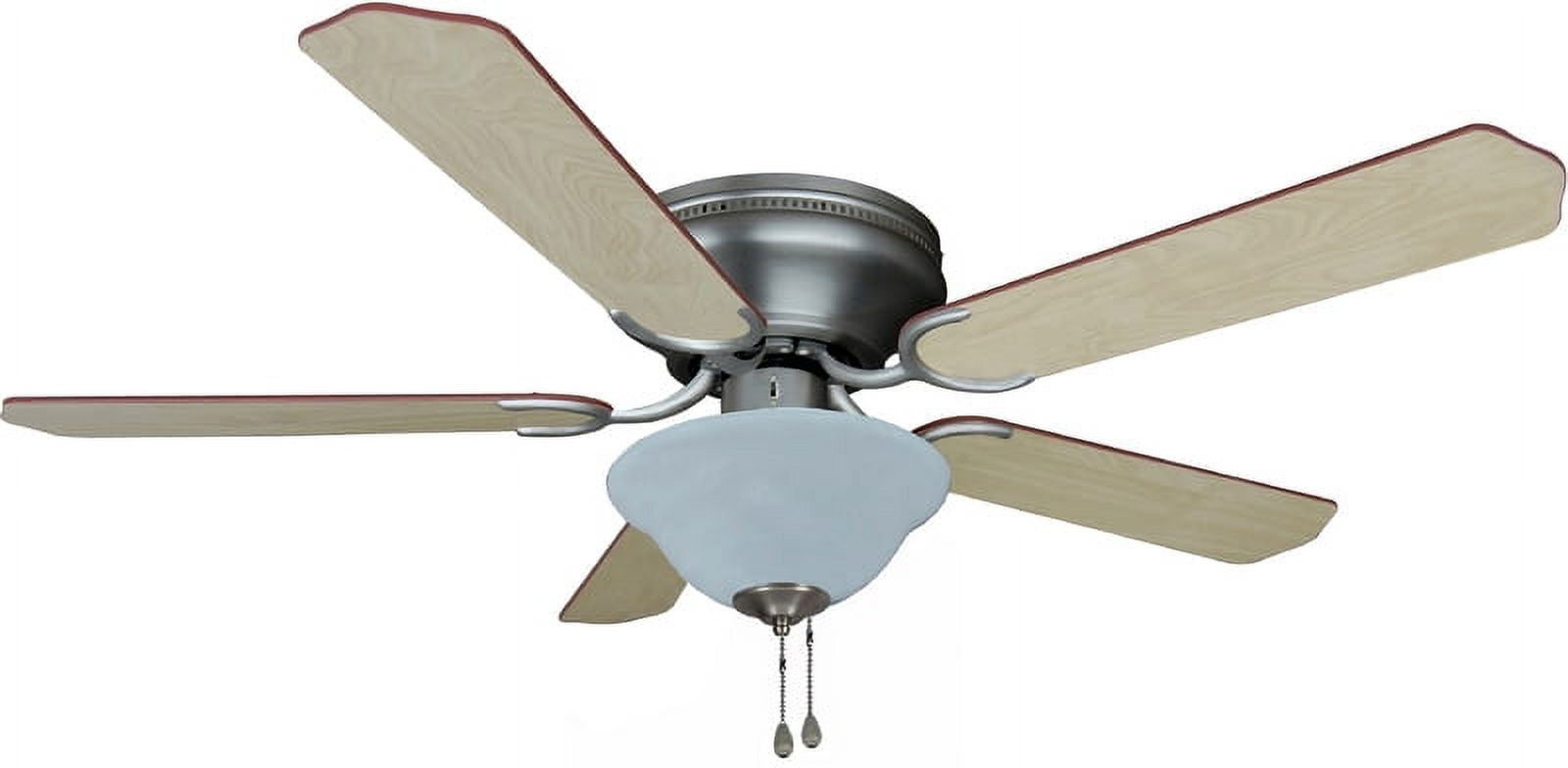 Hardware House Jupiter 52" Flush Mount Ceiling Fan Satin Nickel