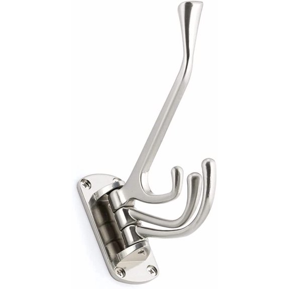 Hardware NH027300195 Nystrom Triple Utility Swivel Hook, Brushed Nickel
