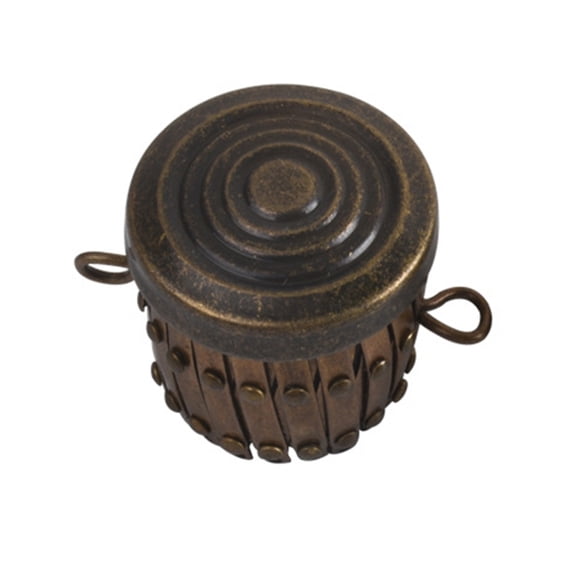 Hardware Pen Bag with Looped Coin Cylinder Bag Open Size Expandable Gate Purse