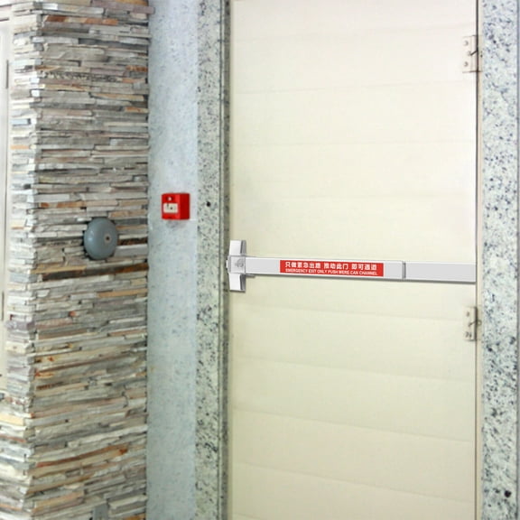 Hardware Push Bar, Panic Bar Exit Device Stainless Steel Commercial Emergency Push Bar for 30-36 Wood Metal Doors (Silver)