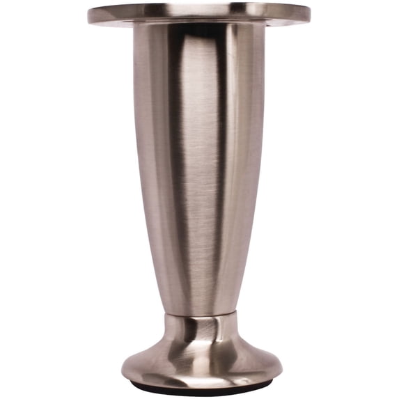 Hardware Resources 89104 4" Tall Round Metal Furniture Leg - Nickel