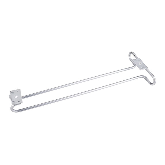 Satin Chrome 11-7/16"x1"x1-3/8" Stem Glass Holder, Satin Chrome