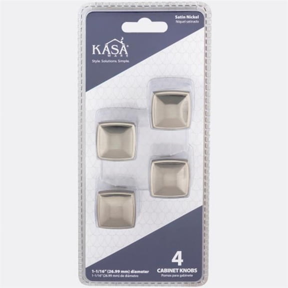 Hardware Resources K121SN-4 Cabinet Knob 1.06 in. Satin Nickel - Pack of 4