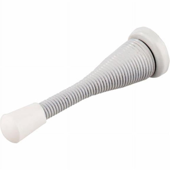 Hardware Resources KFD4-A-WH2 Broad Base Spring Door Stop, Whtite - Pack of 2