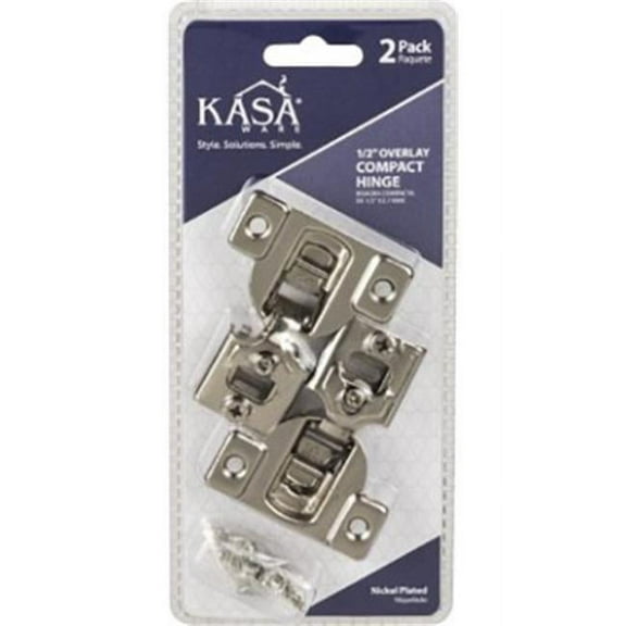 Hardware Resources KFHCN012-A-2 0.5 in. Steel Compact Hinge - Pack of 2