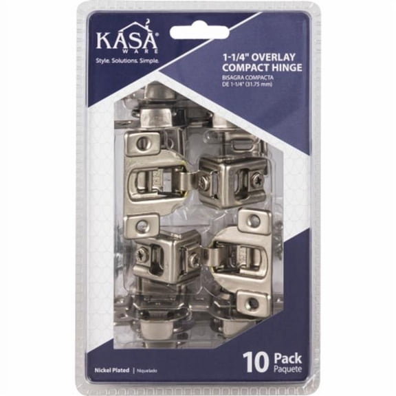 1-14" Overlay Compact Hinge 10-Pack