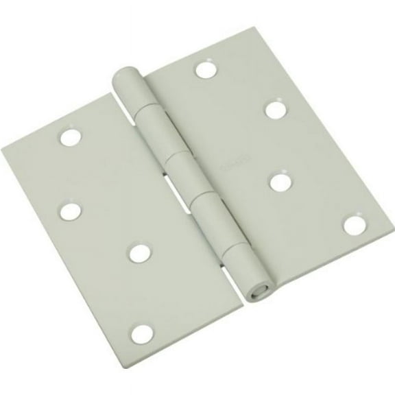 Hardware Rp741 4" X 4" Square Corner Residential Hinge In Prime Coat White