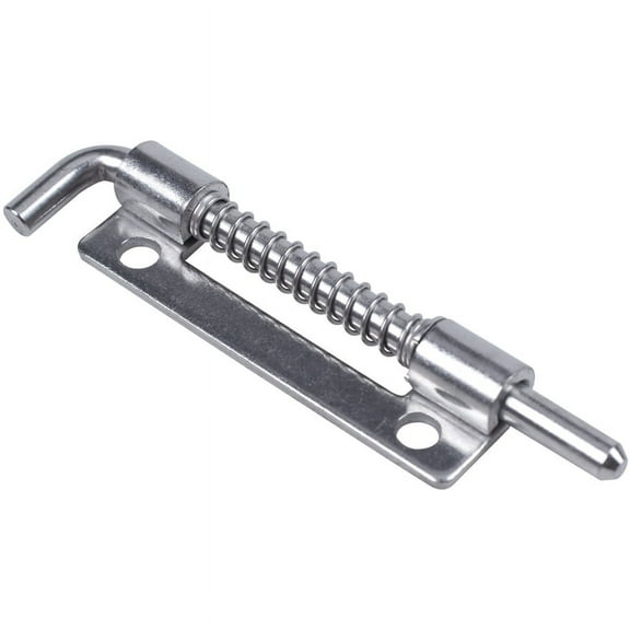 Hardware Spring Loaded Metal Security Bolt Latch 3.5" Long Silver Tone