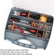 Hardware Storage Box, 21 Compartment Parts Organizer With Handle Clear Lid, Adjustable Dividers For Screws Bolts Nuts Tools, 1 Pack
