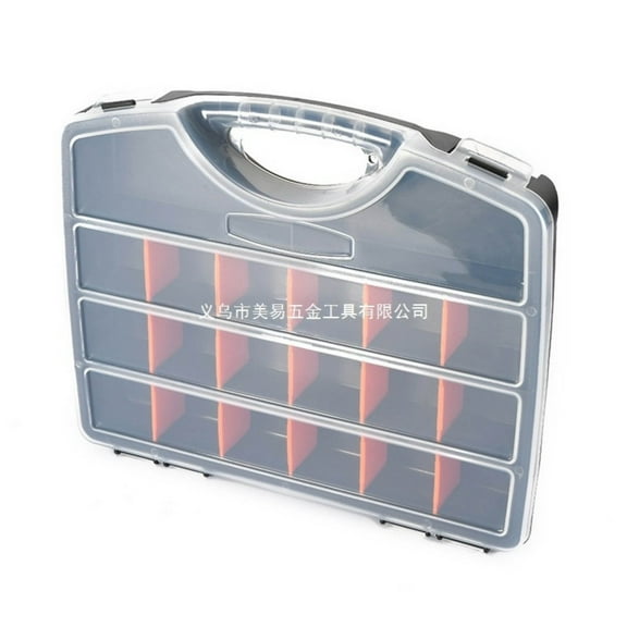 Hardware Storage Box With Handle And Clear Lid Heavy Duty 21 Removable Adjustable Compartments And 2 Fixed Sections For Screws Bolts Nails Electrical Connectors Beads And