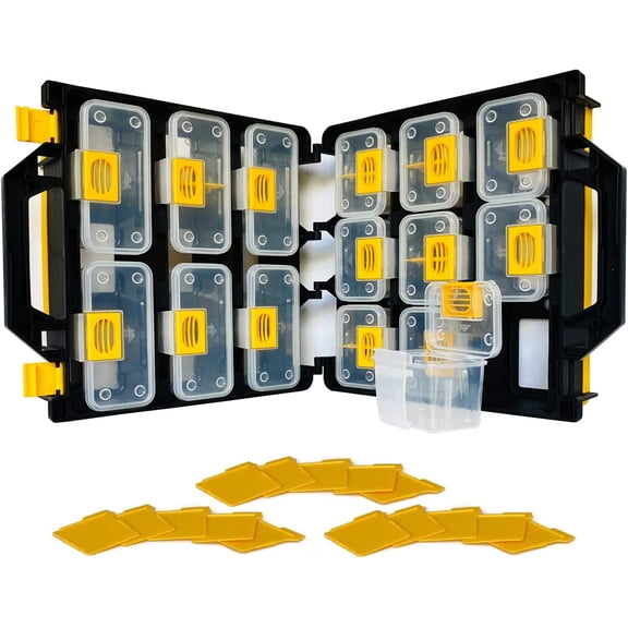 Hardware Tackle Box storage with Patented Removable Compartment Organizer and Reversible Carrying Case for Screws, Nuts Bolts, WVE9420