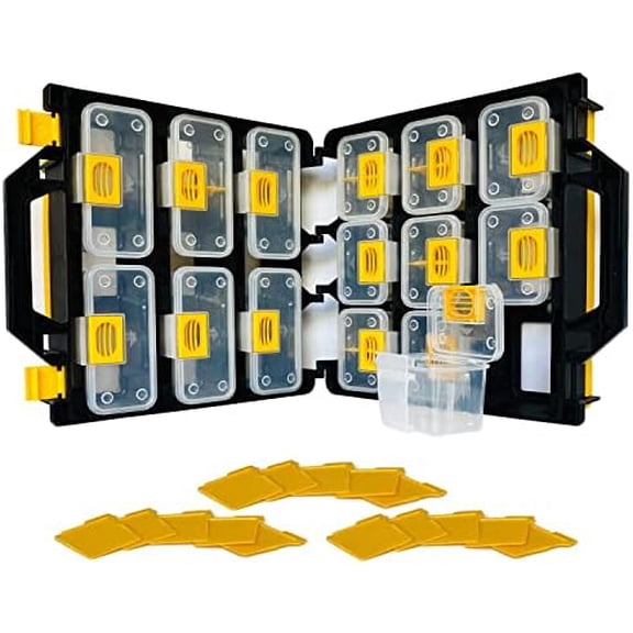 Hardware Tackle Box storage with Patented Removable Compartment Organizer and Reversible Carrying Case for Screws, Nuts and Bolts, WVE9420$$Tools