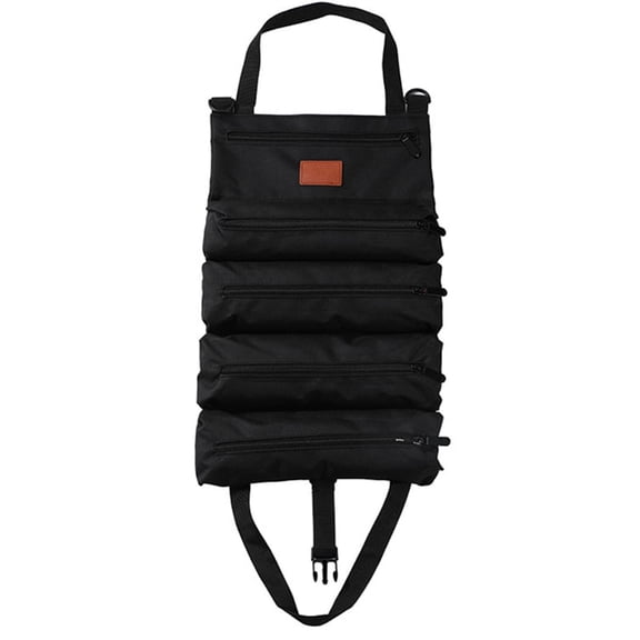 Hardware Tool Bag Multifunctional Foldable Tool Bag Carpentry Electrician Auto Repair Vehicle Tool Storage Bag Black