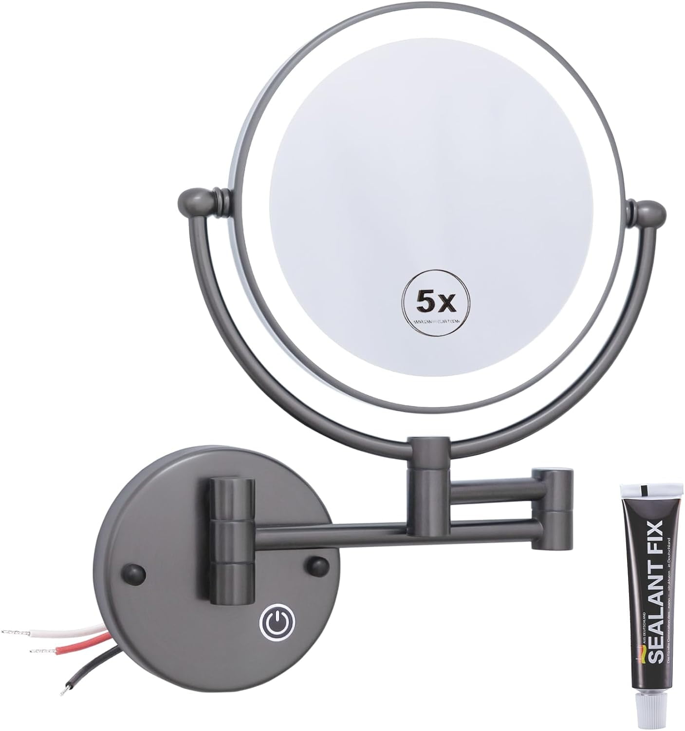 Hardwired Makeup Mirror Wall Mounted with Lights, Bathroom Magnifying