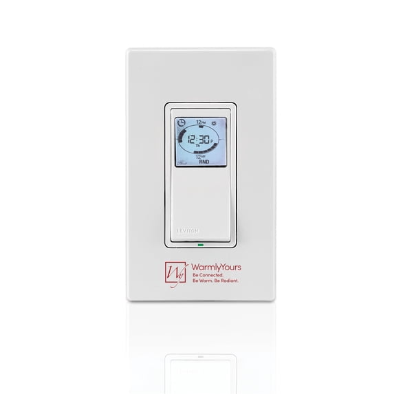 Hardwired Programmable Timer for Towel Warmers & Radiant Panels – 50 Customizable On/Off Events, Astronomical Clock, Backlit LCD, Interchangeable Faceplates – White, Ivory, Light Almond