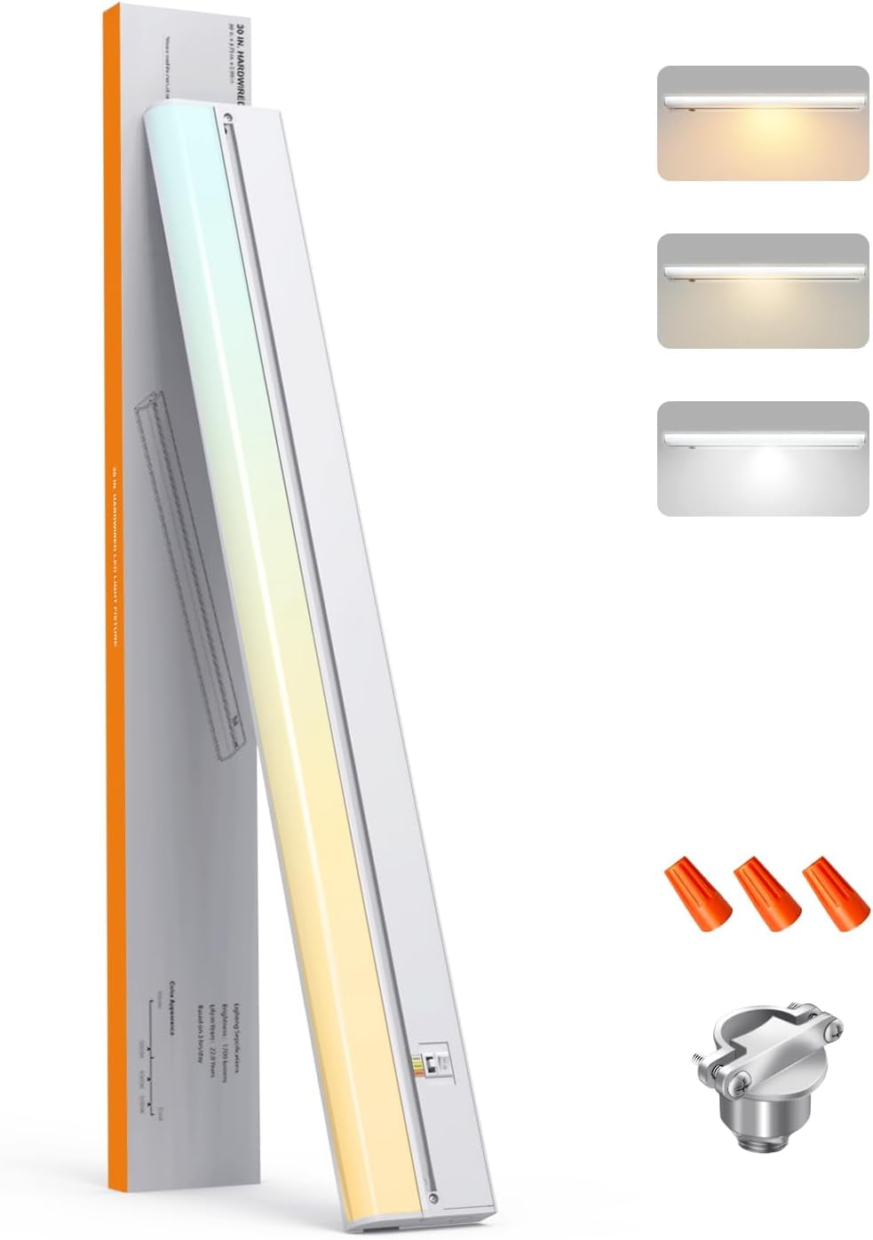 Hardwired Under Lighting 30 inch, 3 Color Setting Warm/Neutral