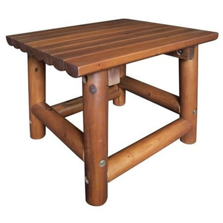Hardwood Acacia Amber Log End Table