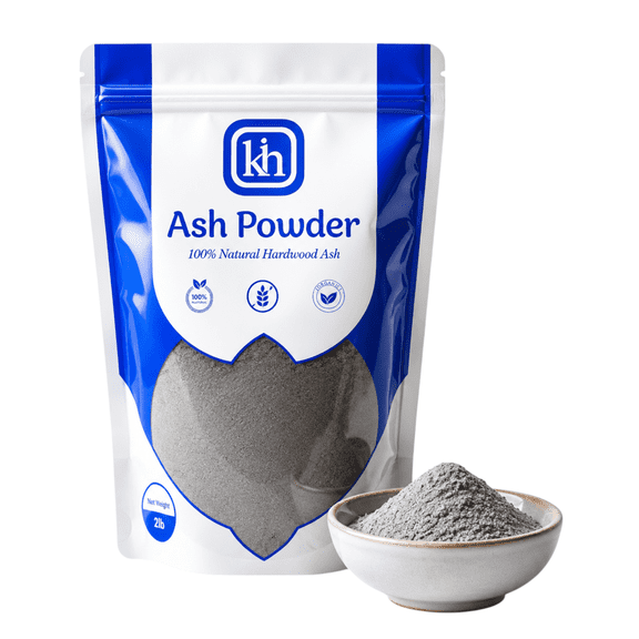 KIH Double Sifted Pure Hardwood Ash Powder (2 lb) | Wood Ash for Garden Soil, Plants, Vegetable Gardens, Dish Washing, and Chicken Dust Baths | No Additives